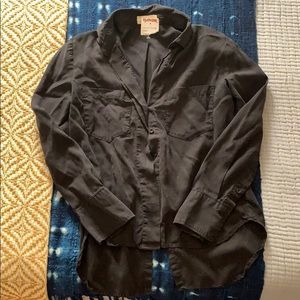 Anthropologie Black Button Down Shirt